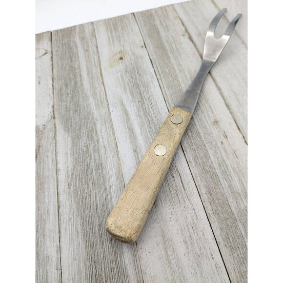 Vintage Flint Arrowhead Stainless USA Small Serving Meat Fork Small 11" USA - Picture 6 of 8